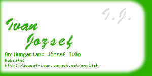 ivan jozsef business card